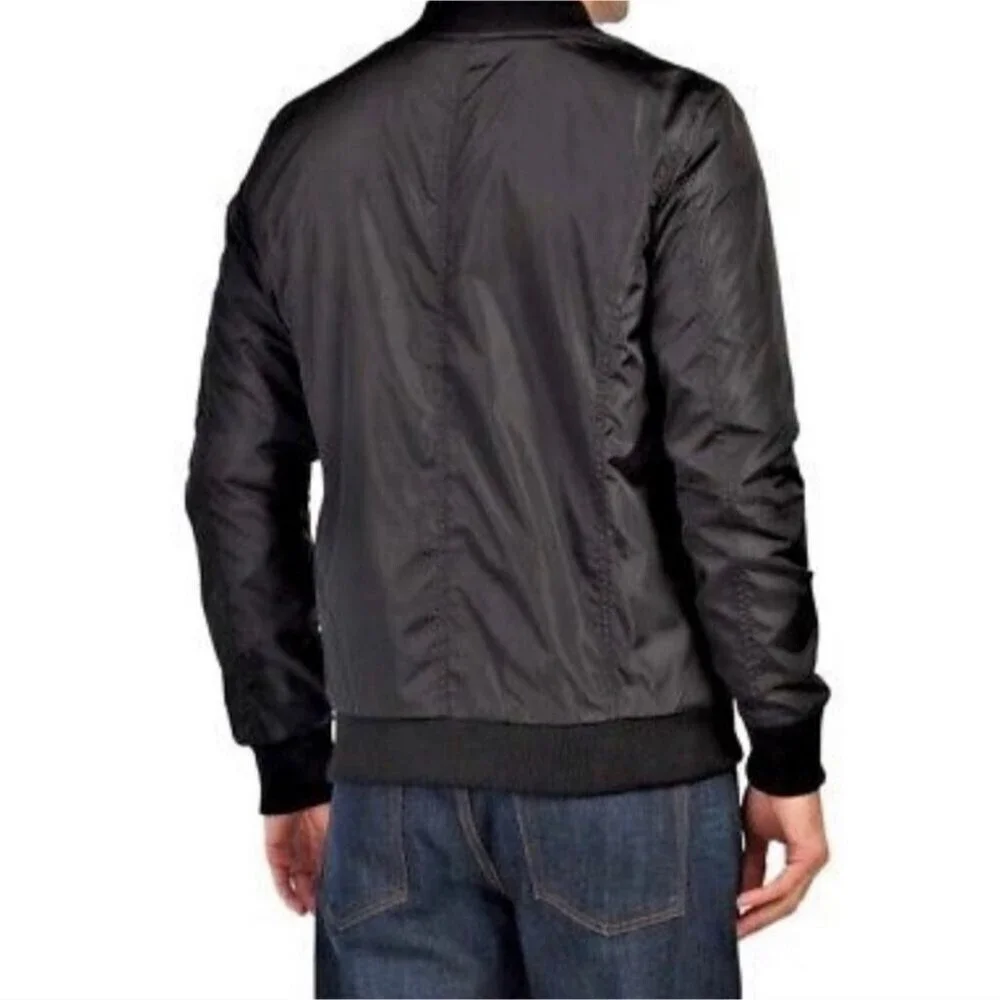 Alexander Julian Mens Size Large Gray Bomber Lightweight Jacket with Pockets